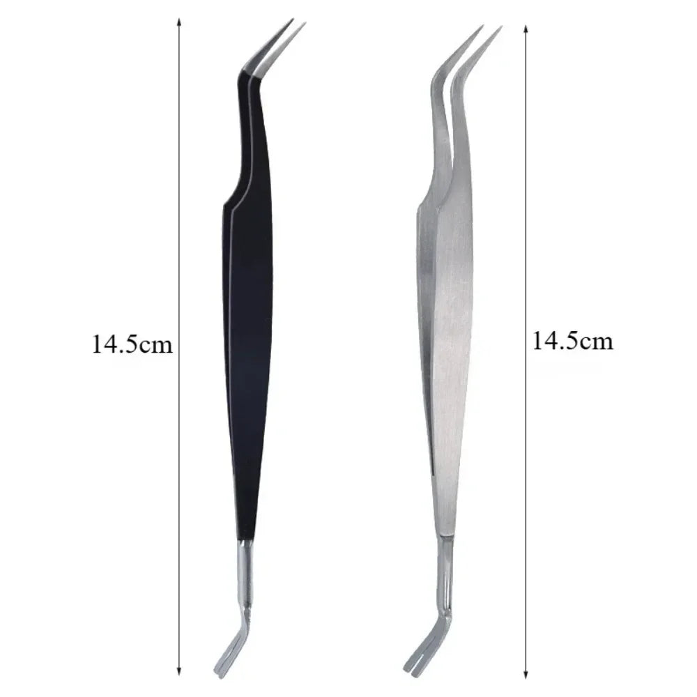2-In-1 Stainless Steel Pet Dog Louse Flea Tweezers Safe Cat Dog Lice Flea Remover Cleaning Tool Tick Tweezers Durable Easy Use