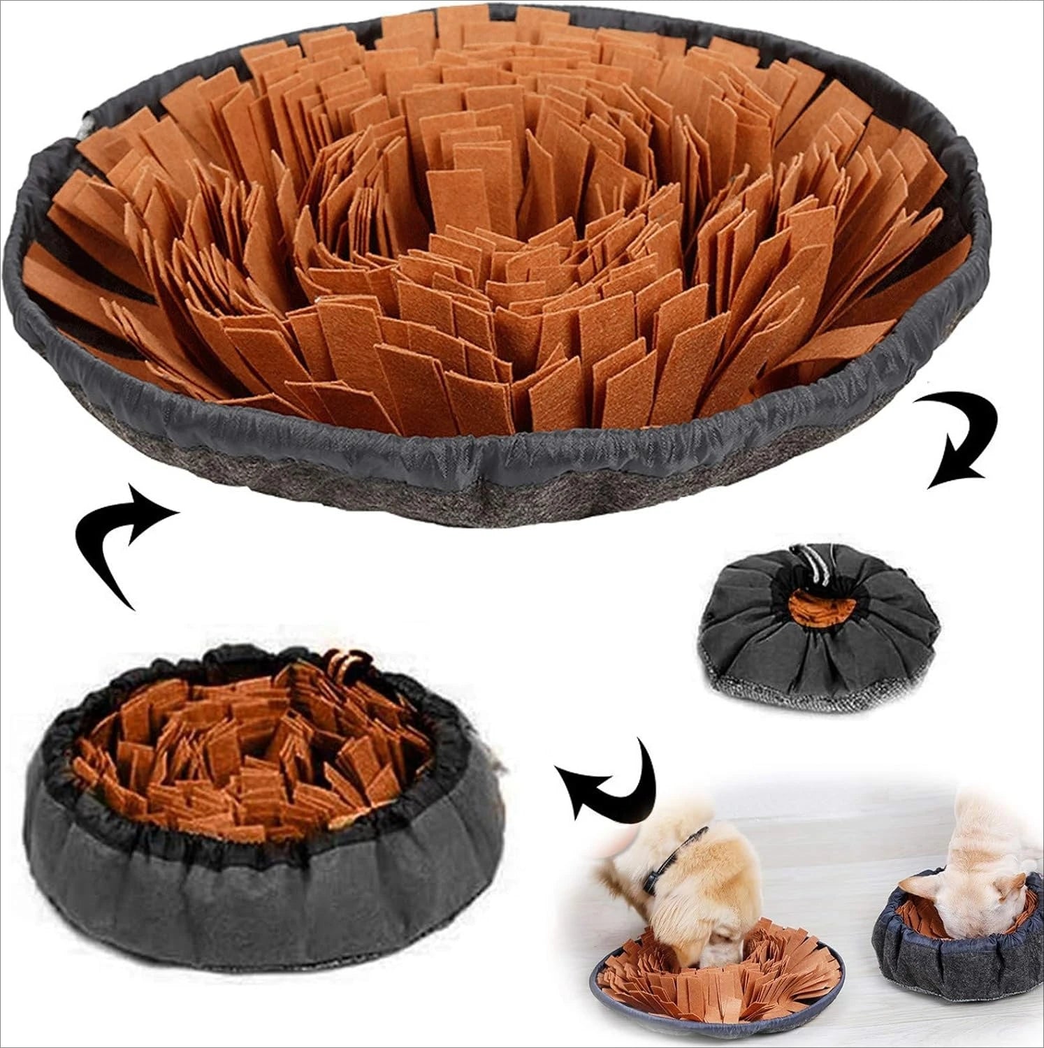 Snuffle Mat for Dogs, Pet Snuffle Mat for Small and Medium Dogs, Interactive Sniff Mat Feeding Mat for Puppies, Slow Feeder