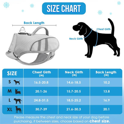 Dog Cooling Vest Evaporative Instant Sling Ice Pack Pocket Breathable Reflective Dog Cooling Jacket