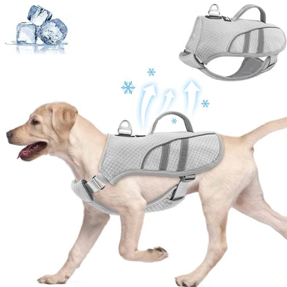 Dog Cooling Vest Evaporative Instant Sling Ice Pack Pocket Breathable Reflective Dog Cooling Jacket