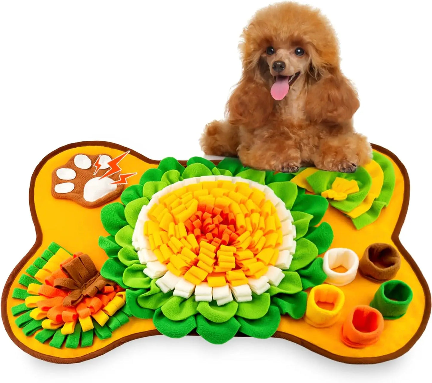 Snuffle Mat for Dogs, Pet Snuffle Mat for Small and Medium Dogs, Interactive Sniff Mat Feeding Mat for Puppies, Slow Feeder